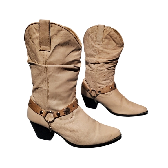 Dingo Leather Cowboy Western Harness Boots Women's Size 7M - Picture 2 of 13